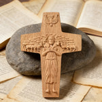“Good Shepherd” Jesus Shepherd Wooden Wall Hanging - size and finish detail
