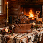 Michelangelo's Madonna and Child of Mercy Wooden Tabletop Arrangement - craftsmanship detail