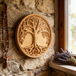Tree of Life Wood Wall Art Decor Best Christmas Gift - With Free Stand - Christian gift presentation