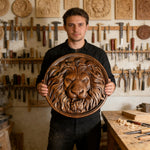 Lion Head Wooden Wall Art: Symbol of Christ the Lion of Judah - Christian gift presentation