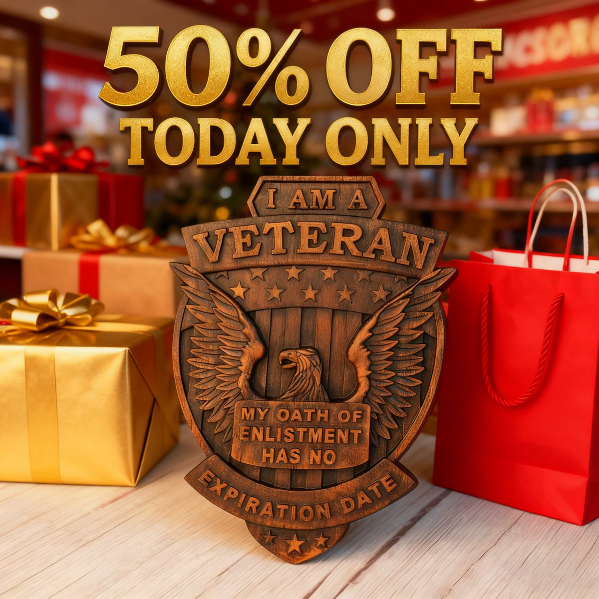 !'I'm a Veteran' Wooden Wall Decor wooden home decor product image