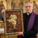 Assumption of Mary Hand-Carved Wood Wall Art: A Tribute to Heavenly Glory for Christian home decor and prayer spaces