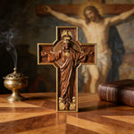 New Ascension Cross: Glory of Resurrection & Proclamation of Redemption - side view