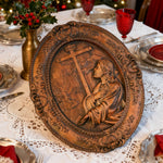 Jesus Hill Garden Prayer Plaque Wood Carving - craftsmanship detail