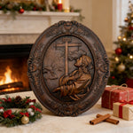 The Prayer in Gethsemane Solid Wood Carving: Find Steady Strength in His Sorrow - design detail