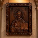 Jesus Christ Pantocrator Wood Carving - product view