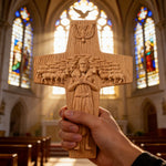 “Good Shepherd” Jesus Shepherd Wooden Wall Hanging - craftsmanship detail