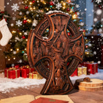 Orthodox Archangel Michael Wooden Sculpture - Gives Us Strength and Courage to Move Forward - size and finish detail