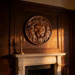 Lion Head Wooden Wall Art: Symbol of Christ the Lion of Judah - craftsmanship detail
