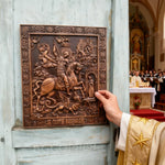 St. George the Victorious Hand-Carved Wood Icon – A Symbol of Courage & Faith - design detail