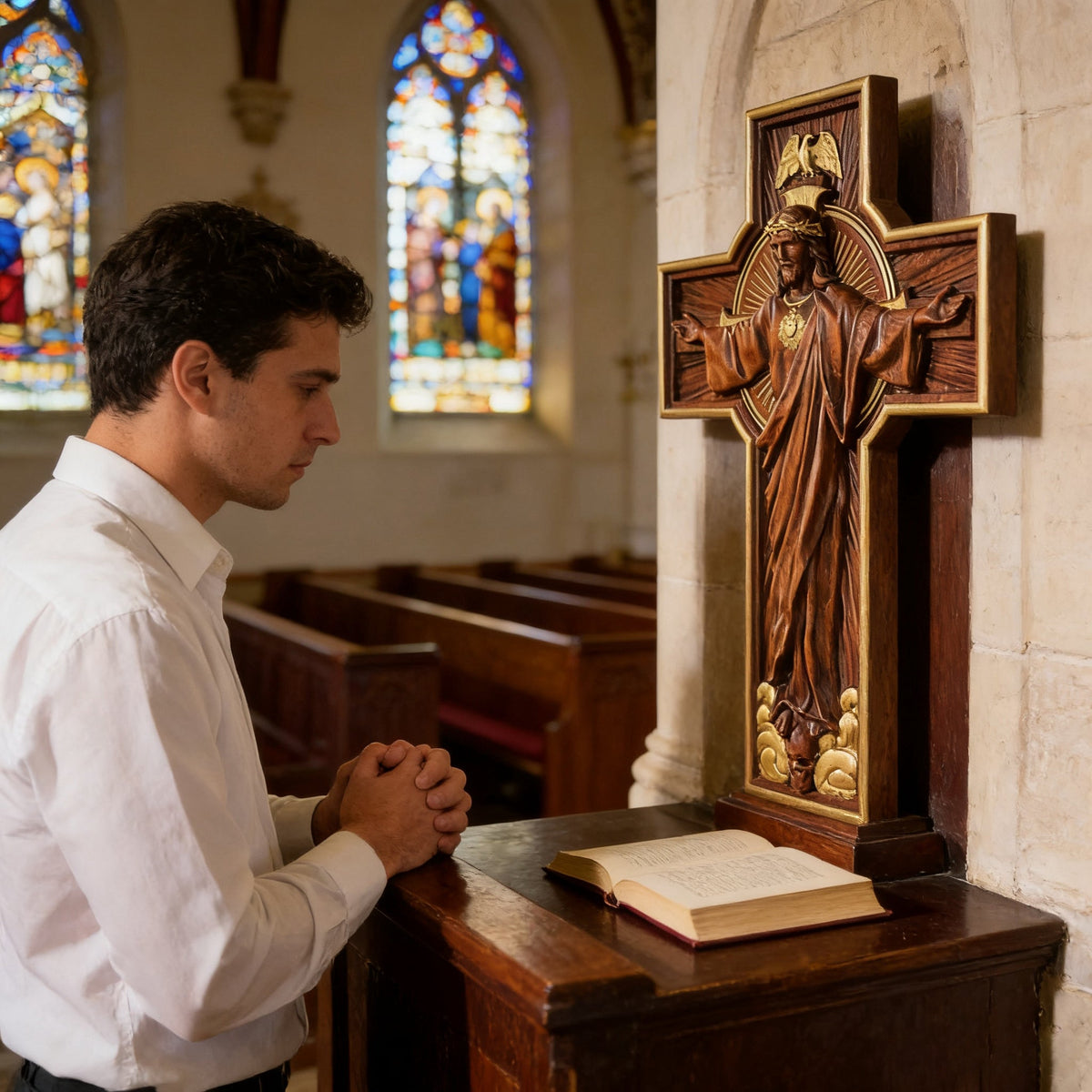 New Ascension Cross: Glory of Resurrection & Proclamation of Redemption - design detail
