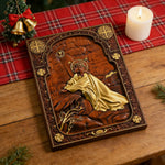 Jesus in Gethsemane Hand-Carved Wood Wall Art: The Weight of His Humble Sorrow - Christian gift presentation