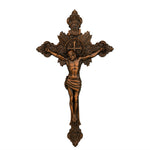 Wood carving of the Cross of the Order of Saint Benedict - with base