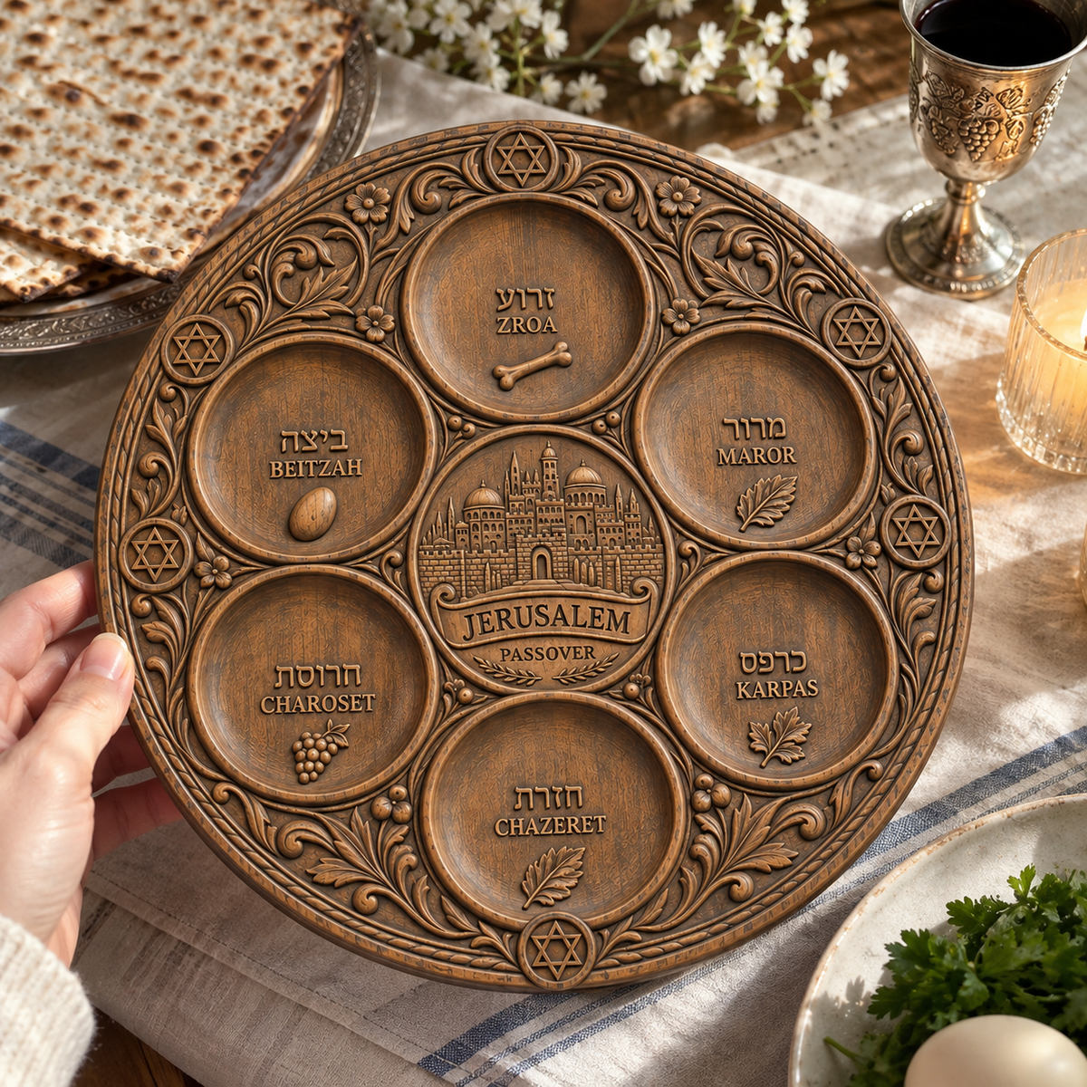 Jerusalem Passover Seder Plate — Beechwood