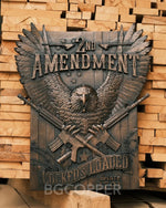 Solid Wood Carvings Decor, Commemorating the Second Amendment - mokarve