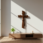 Modern Wooden Wall Cross: A Contemporary Symbol of Faith & Craftsmanship - faith-inspired design detail