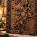 Assumption of Mary Hand-Carved Wood Wall Art: A Tribute to Heavenly Glory