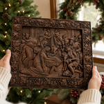 Nativity Scene Wooden Plaque – A Handcrafted Reminder of Christ's Birth