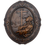 Jesus Agony in the Garden Wood Carving, Home Wall Religious Pendant Decoration - mokarve