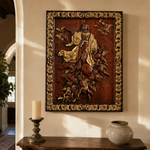 Assumption of Mary Hand-Carved Wood Wall Art: A Tribute to Heavenly Glory