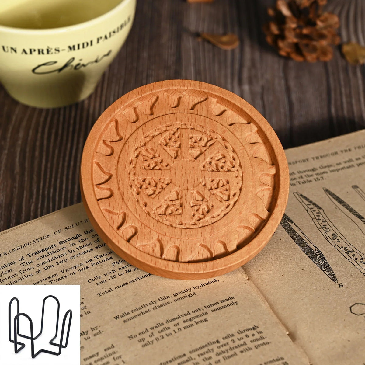 mokarve Wooden Tree of Life Celtic Cross Coasters - mokarve