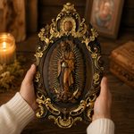 A Handcrafted Sanctuary: Our Lady of Guadalupe Wood Carving - craftsmanship detail