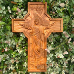 Ascension of Jesus wood carving cross - mokarve