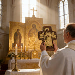 Good Shepherd Wooden Cross: A Religious Gift of Endless Care & Guidance - size and finish detail