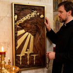 Plaque commemorating Good Friday, remembering the meaning of Jesus' crucifixion - craftsmanship detail
