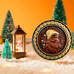 Best Christmas Gift - Santa Claus Round Wooden Wall Decoration - mokarve