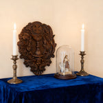 First Communion Christian Wood Carving - Sacrament of the Holy Eucharist Plaque - size and finish detail