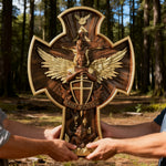 The Trinity and the Archangel's Dragonslayer's Cross - side view