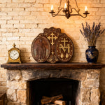 Miraculous Medal Wood Carving Decor - Medal of Our Lady of Graces - Christian gift presentation
