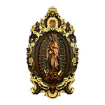 Religious gift with rich details of the wooden statue of Our Lady of Guadalupe - mokarve