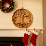 Tree of Life Wood Wall Art Decor Best Christmas Gift - With Free Stand - product view
