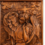 🌟 Archangel Chamuel Wood Carving – Angel of Peaceful Relationships 🌟 - side view