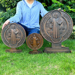 Saint Benedict Double Side Tabletop Plaque - mokarve