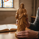 Sacred Heart of Jesus Wooden Statue: A Tribute to Unfailing Love - design detail