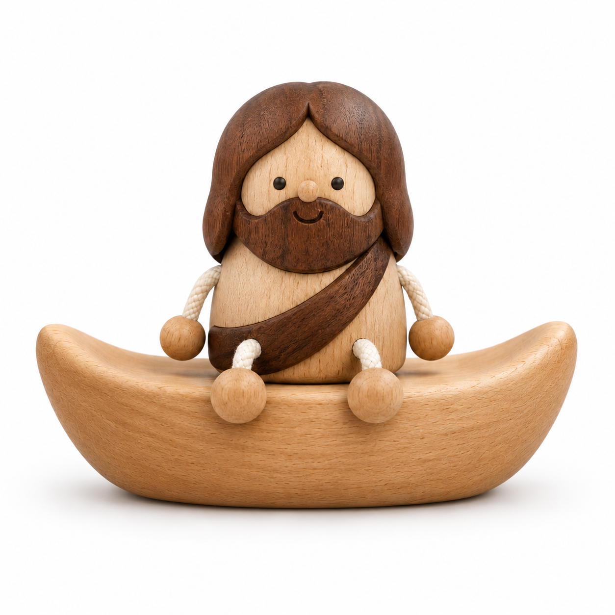 Wooden Jesus Dashboard Decor with Hidden Parking Number Display