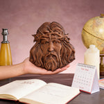 Handcrafted Beechwood Jesus Thorn Crown Wall Hanging — A Sacred Reminder of His Everlasting Love - size and finish detail