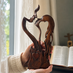 Retro Color couple sculpture shown with hands in a styled scene; not a size reference