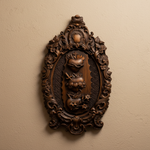 Three Sacred Hearts of the Holy Family | Solid Wood Carving Gift - size and finish detail