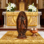 Our Lady of Guadalupe Round Wooden Tabletop Ornament - craftsmanship detail