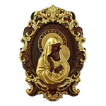 Mother Mary with Baby Jesus Wood Carving Decor - mokarve