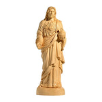 Sacred Heart of Jesus Statue Ornament, Christian Gift, Boxwood Hand Carving, Blessing of Jesus, Prayer Gift - mokarve