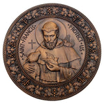 St. Francis of Assisi Patron Saint of Animals Religious Icon - Natural Wood Wall Decoration Hanging Souvenir - mokarve