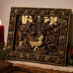 Nativity Scene Wooden Plaque – A Handcrafted Reminder of Christ's Birth