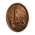 Our Lady of Fatima Wood Carving Decoration - Virgin Wall Pendant - mokarve