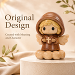 Saint Michael Wooden Blessing Figurine – Handmade Faith Desk Decor