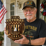 Veteran Memorial Plaque: "I Am A Veteran - My Enlistment Oath Has No Expiration Date" - product view